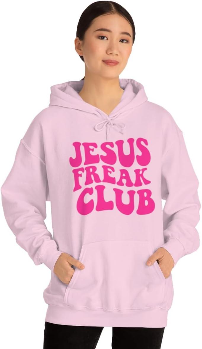 imageJesus Freak Christian Hoodie SweatshirtLight Pink