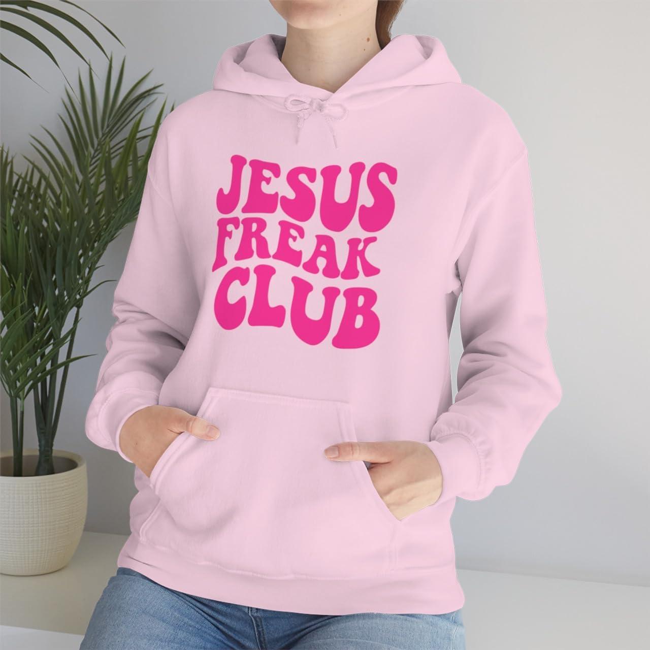 imageJesus Freak Christian Hoodie SweatshirtLight Pink