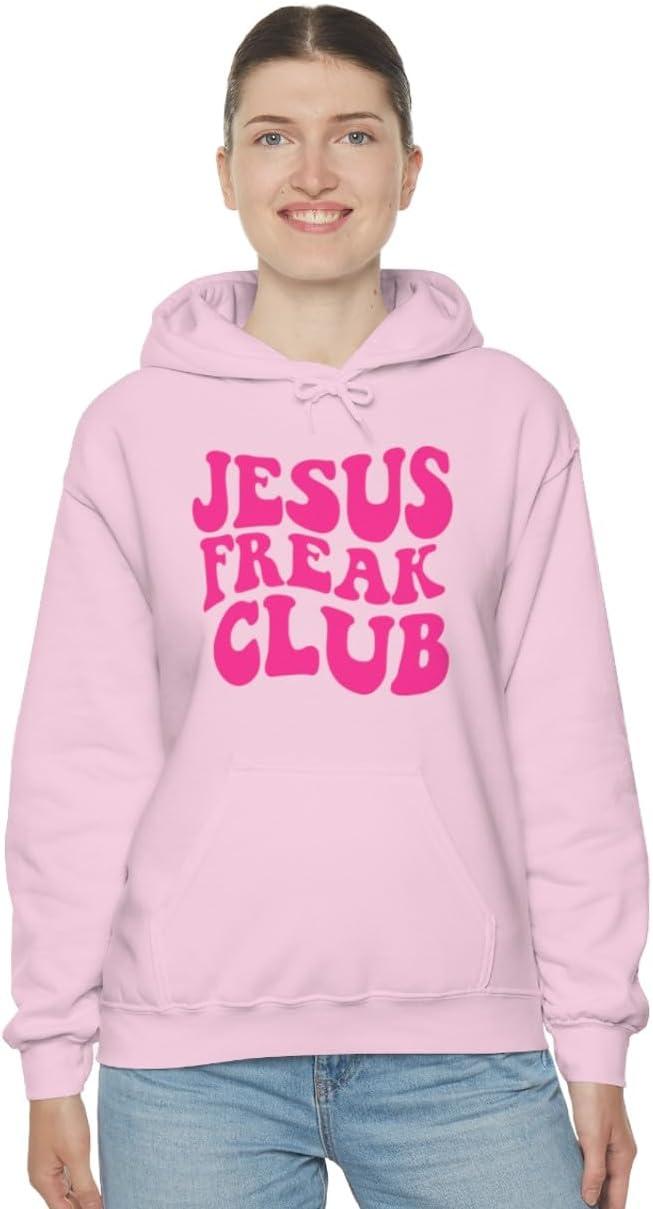 imageJesus Freak Christian Hoodie SweatshirtLight Pink