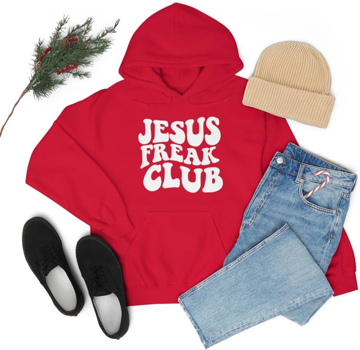 imageJesus Freak Christian Hoodie SweatshirtRed