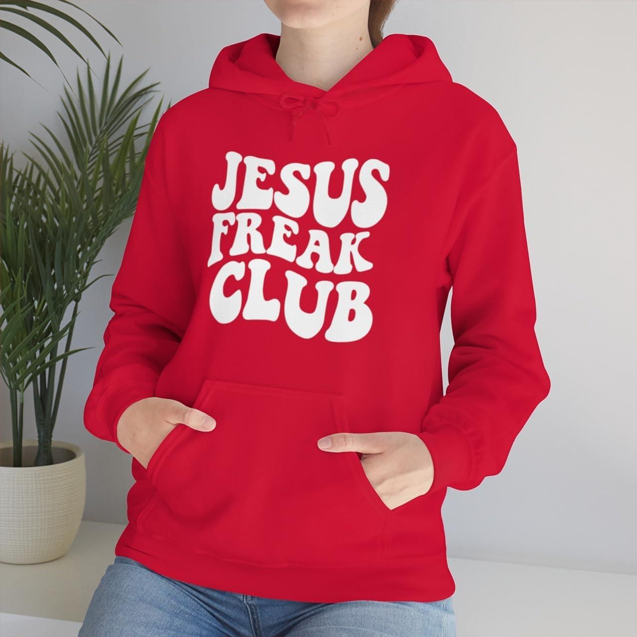 imageJesus Freak Christian Hoodie SweatshirtRed