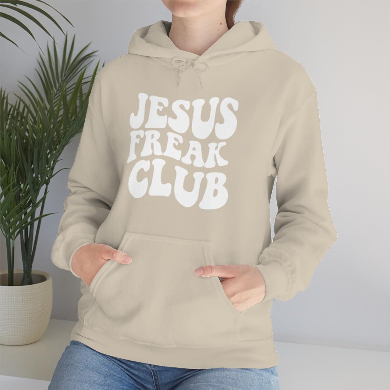 imageJesus Freak Christian Hoodie SweatshirtSand