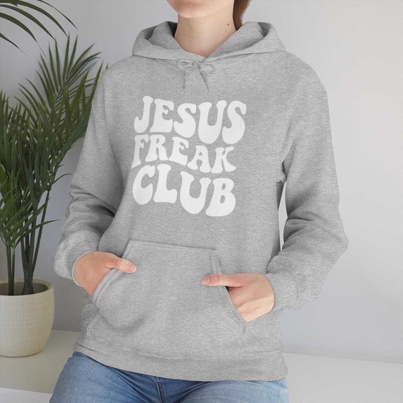 imageJesus Freak Christian Hoodie SweatshirtSport Grey