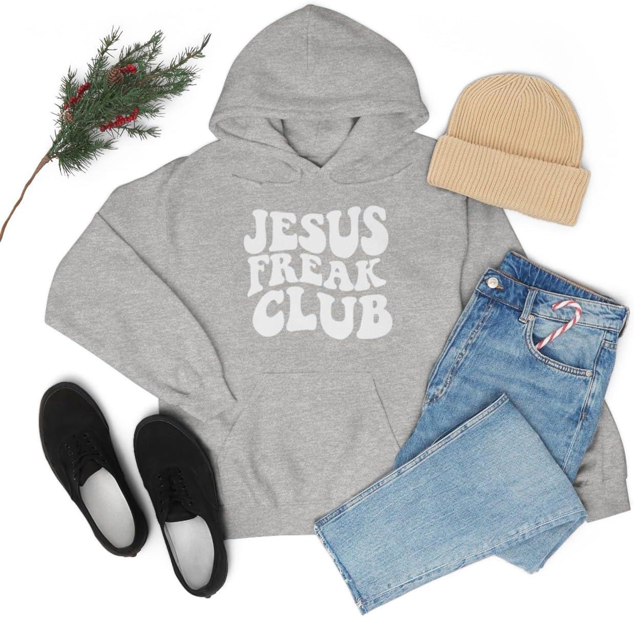 imageJesus Freak Christian Hoodie SweatshirtSport Grey