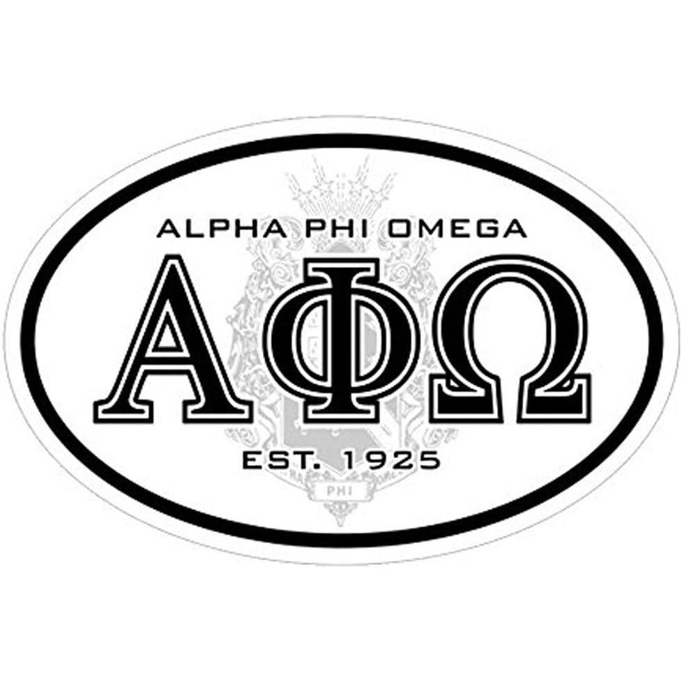 imageAlpha Phi Omega Oval Crest Bumper Sticker