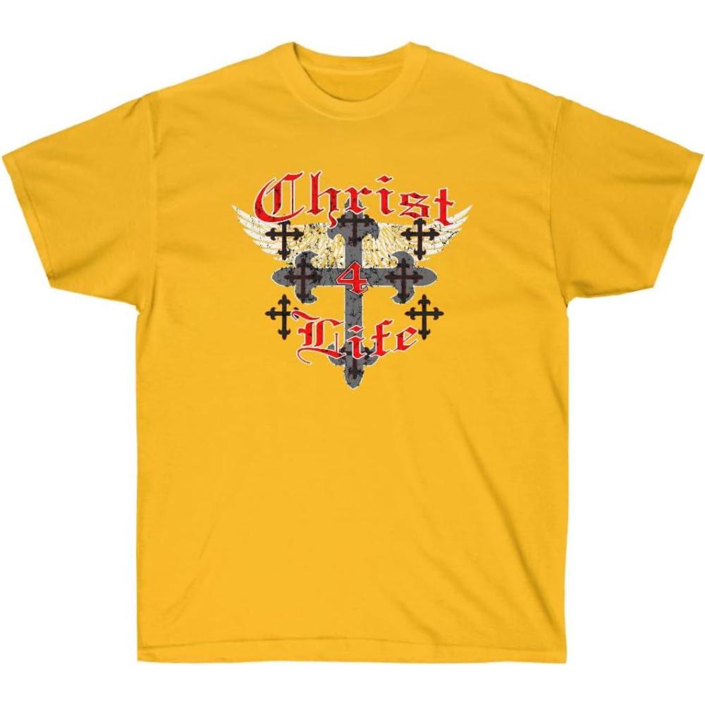 imageChrist 4 Life Christian TShirtGold