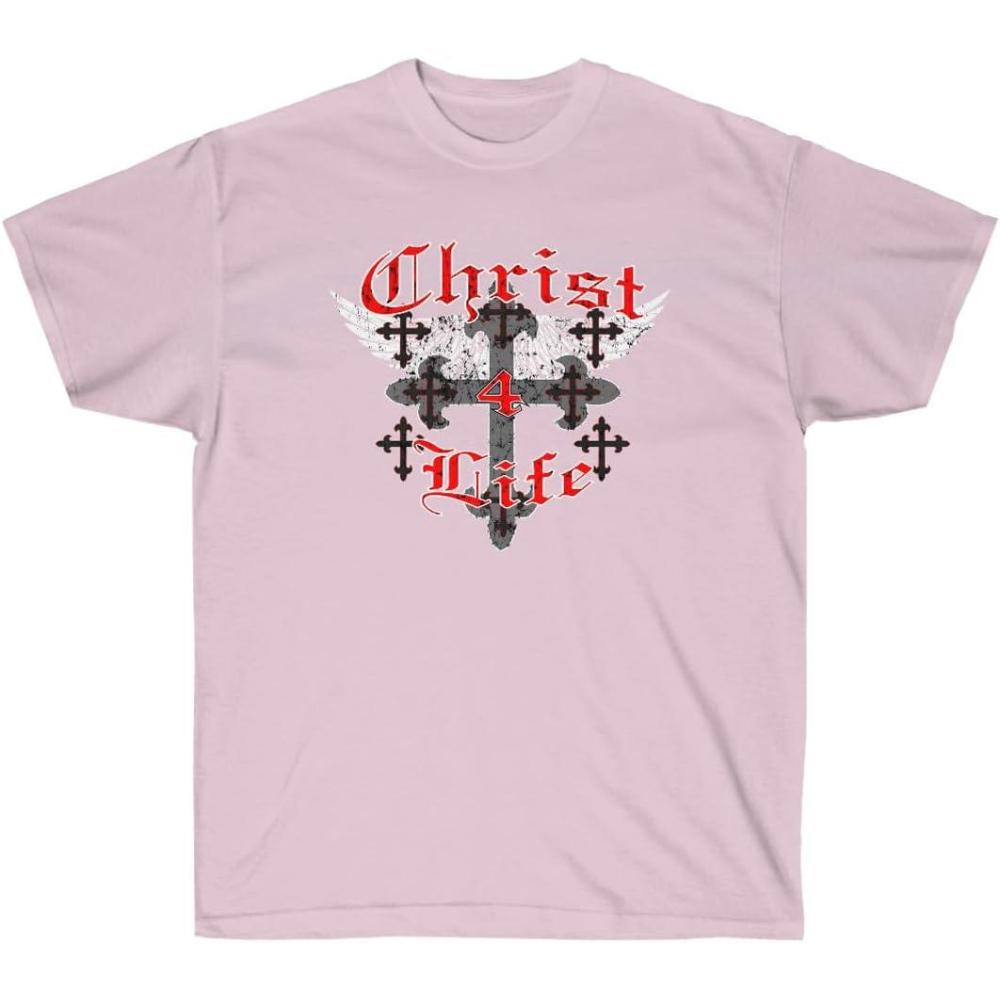 imageChrist 4 Life Christian TShirtLight Pink