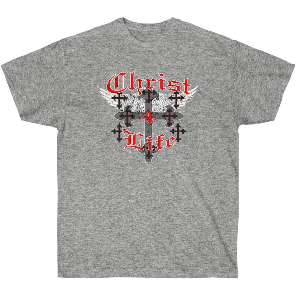 imageChrist 4 Life  Christian TShirtSport Grey