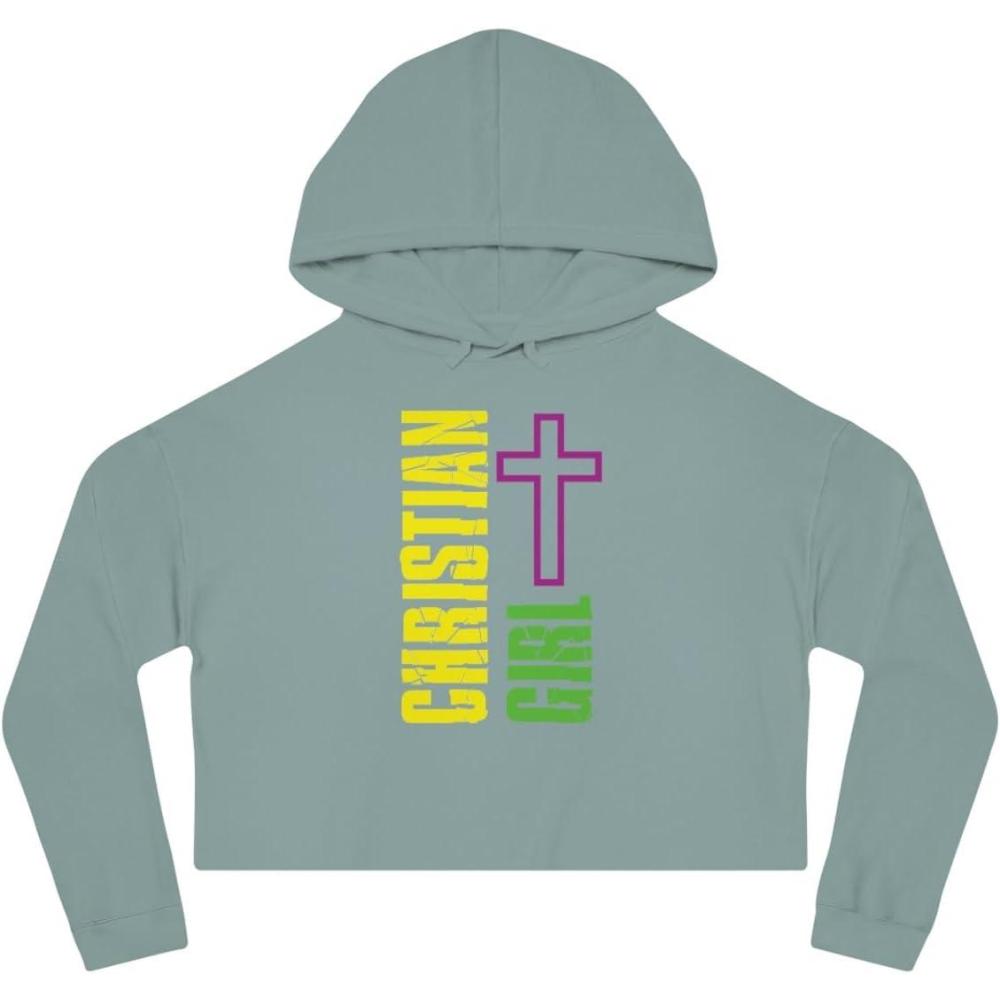 imageChristian Girl Womens Cropped Hooded SweatshirtSage