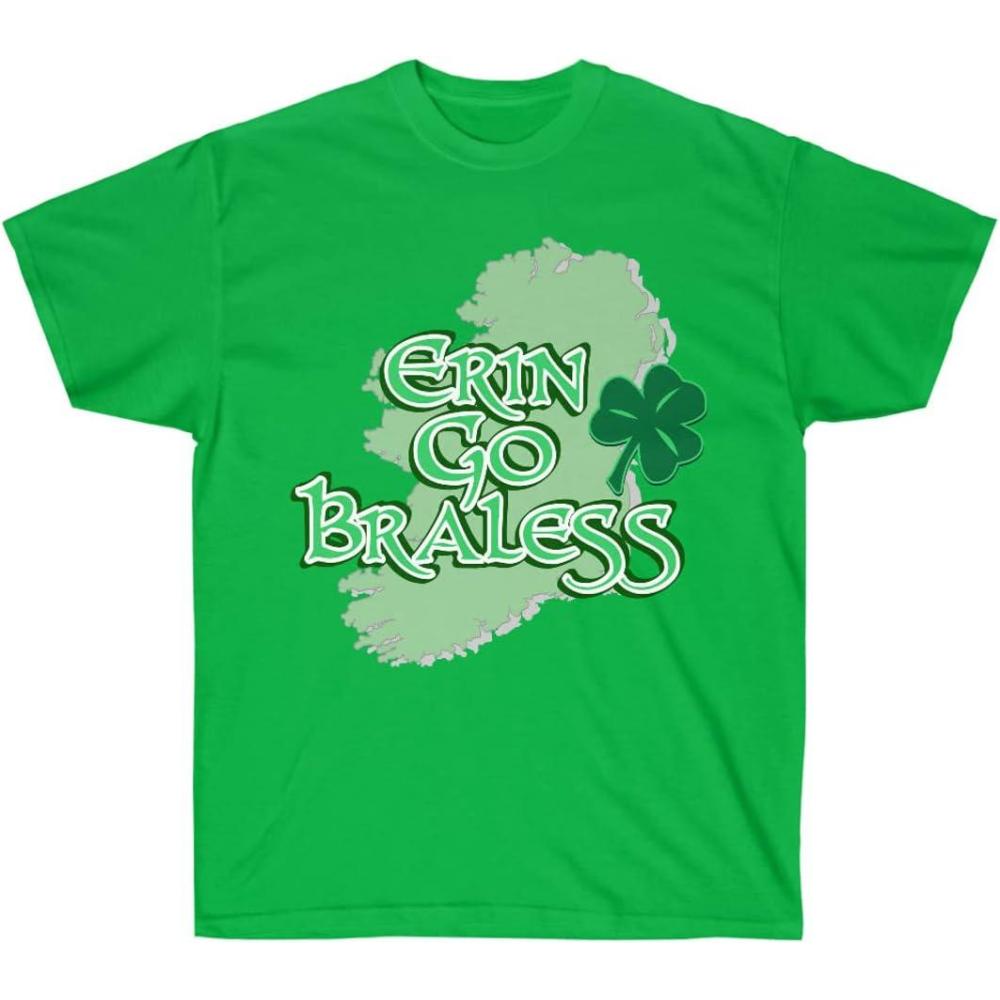 imageErin Go Braless St Patricks Day Irish TShirtIrish Green