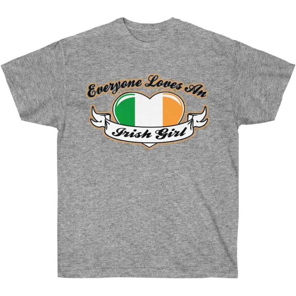 imageEveryone Loves an Irish Girl St Patricks Day Irish TShirtSport Grey