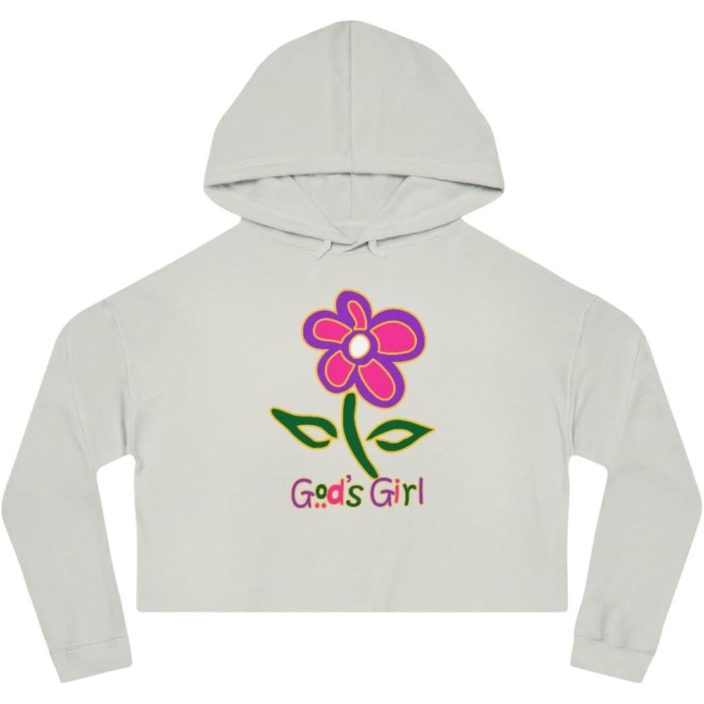 imageGods Girl Womens Cropped Hooded SweatshirtBone