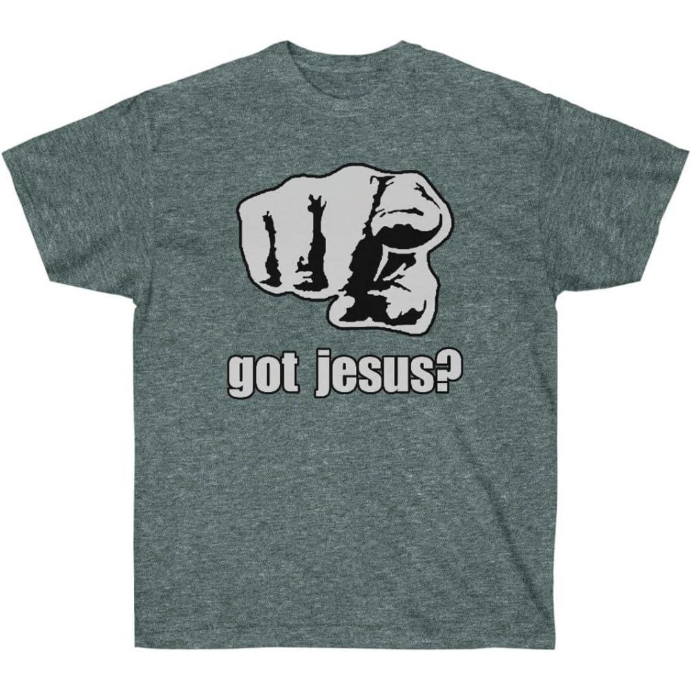 imageGot Jesus Pointer Christian TShirtDark Heather