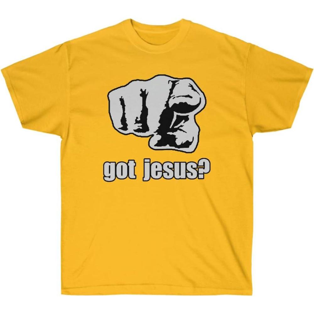 imageGot Jesus Pointer Christian TShirtGold
