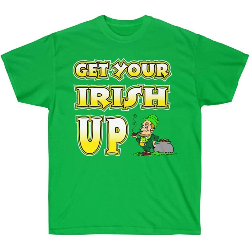 imageGreekgear Get Your Irish Up St Patricks Day Irish TShirtIrish Green