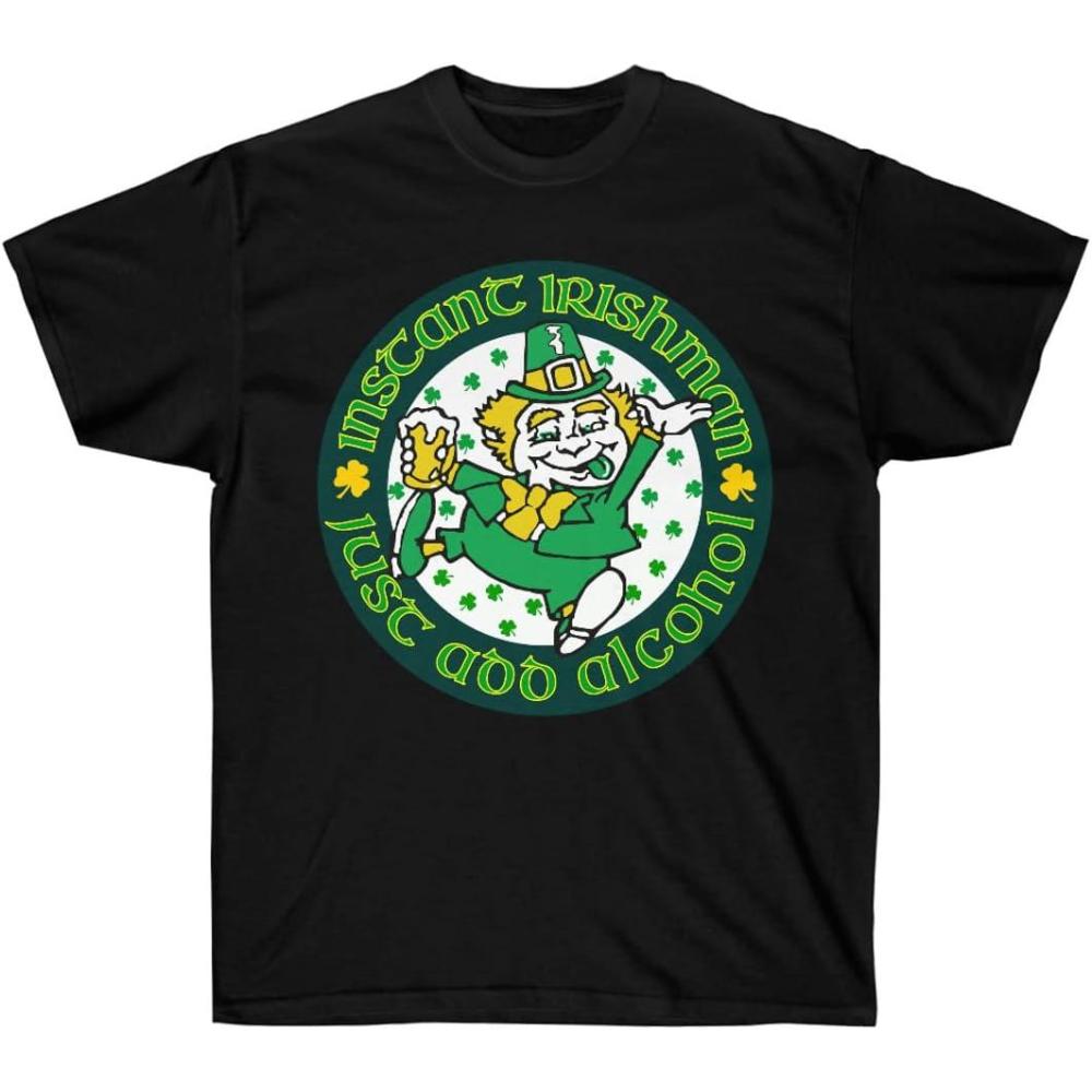 imageGreekgear Instant Irishman Just Add Alcohol St Patricks Day Irish TShirtBlack