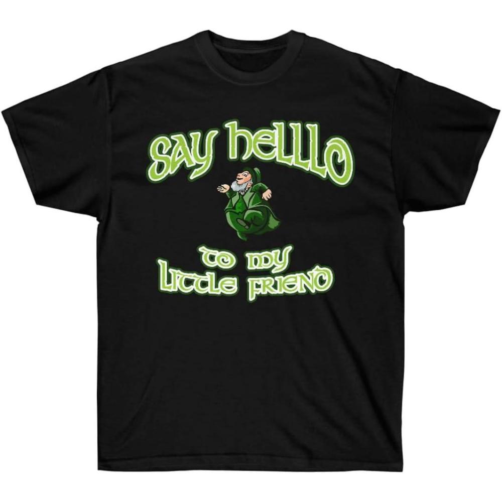 imageGreekgear Say Hello to My Little Friend St Patricks Day Irish TShirtBlack