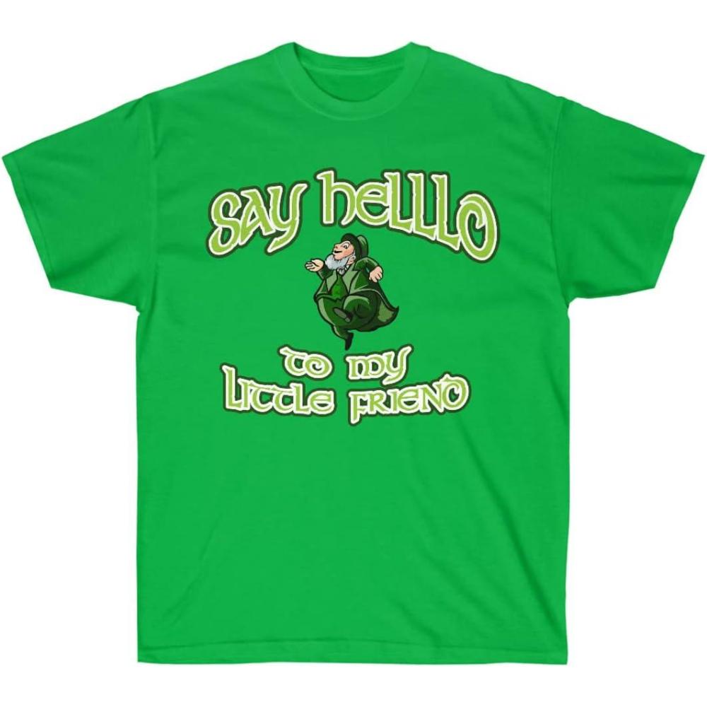 imageGreekgear Say Hello to My Little Friend St Patricks Day Irish TShirtIrish Green