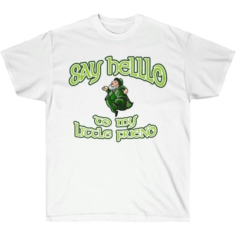 imageGreekgear Say Hello to My Little Friend  St Patricks Day Irish TShirtWhite