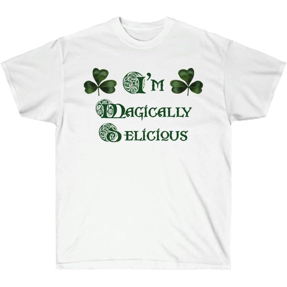 imageIm Magically Delicious St Patricks Day Irish TShirtWhite