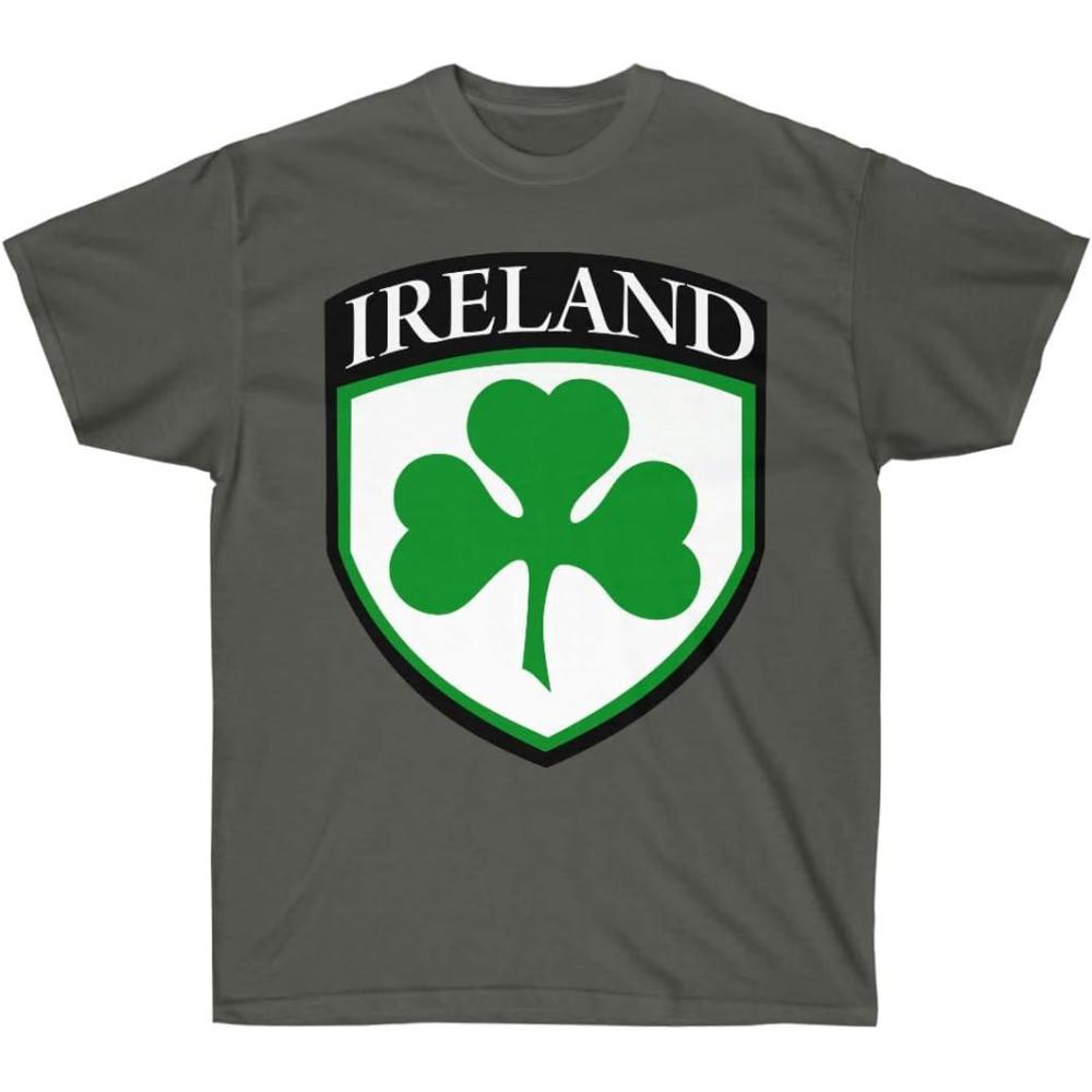 imageIreland  3 Leaf Clover  St Patricks Day Irish TShirtDark Heather