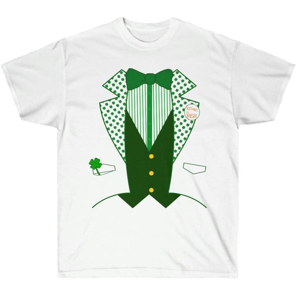 imageIrish St Paddys Day Tuxedo Tee  St Patricks Day Irish TShirtWhite