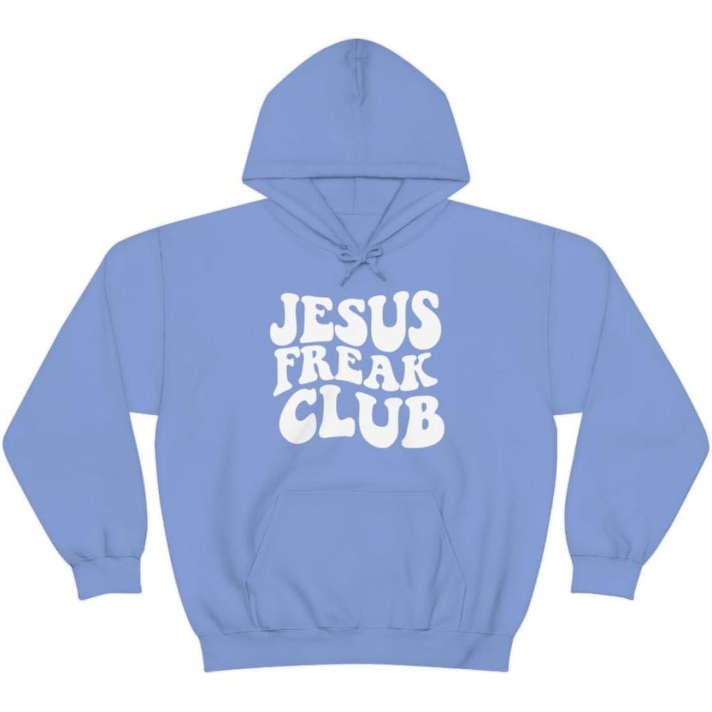 imageJesus Freak Christian Hoodie SweatshirtCarolina Blue