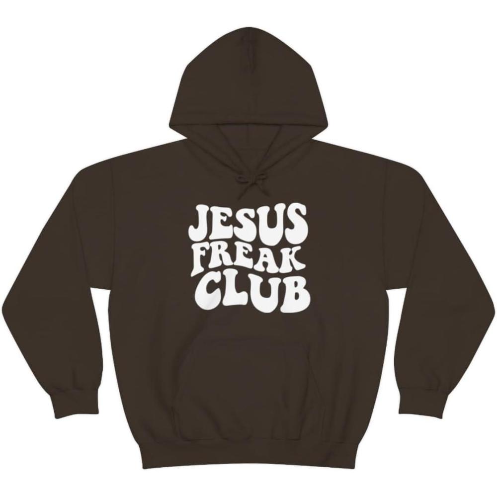 imageJesus Freak Christian Hoodie SweatshirtDark Chocolate