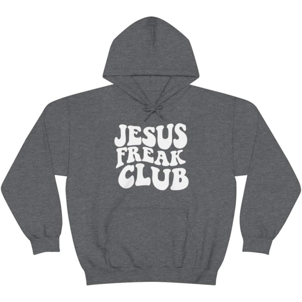 imageJesus Freak Christian Hoodie SweatshirtDark Heather