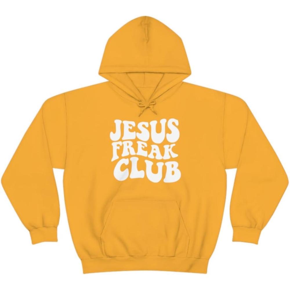 imageJesus Freak Christian Hoodie SweatshirtGold