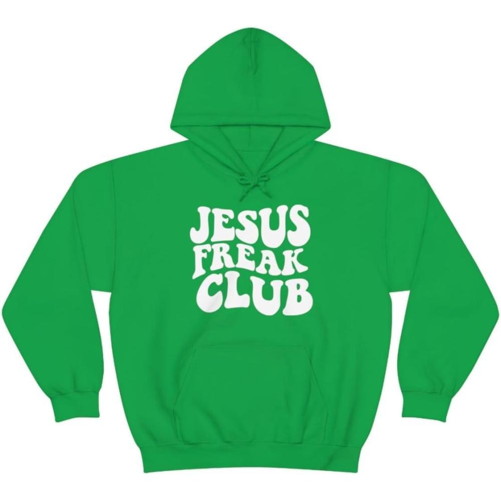 imageJesus Freak Christian Hoodie SweatshirtIrish Green