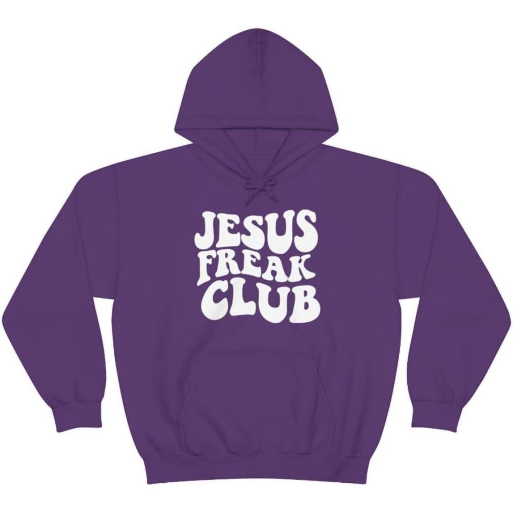 imageJesus Freak Christian Hoodie SweatshirtPurple