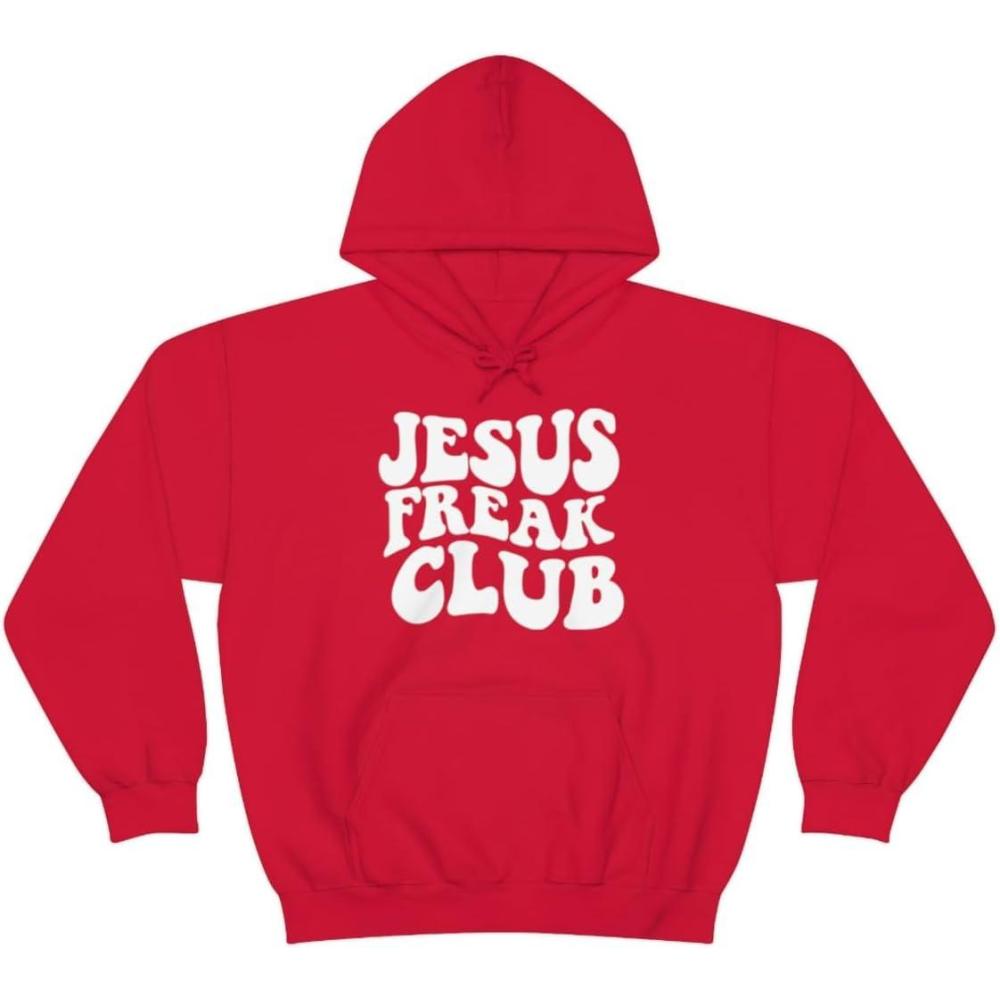 imageJesus Freak Christian Hoodie SweatshirtRed