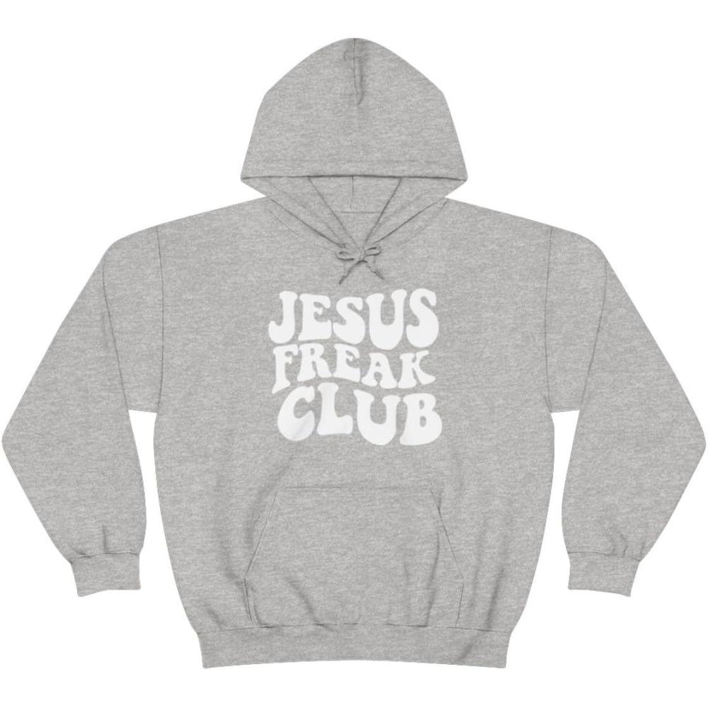 imageJesus Freak Christian Hoodie SweatshirtSport Grey