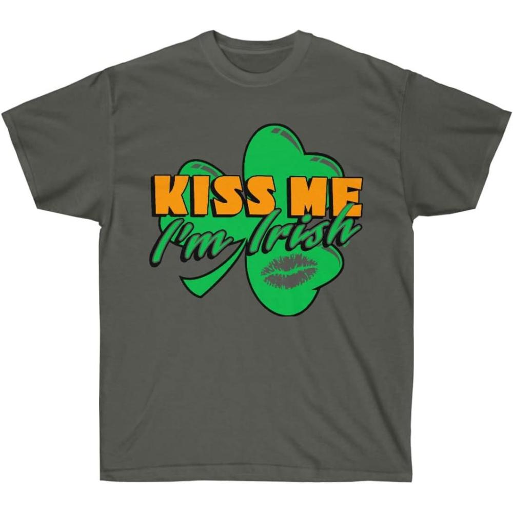 imageKiss Me Im Irish St Patricks Day Irish TShirtDark Heather