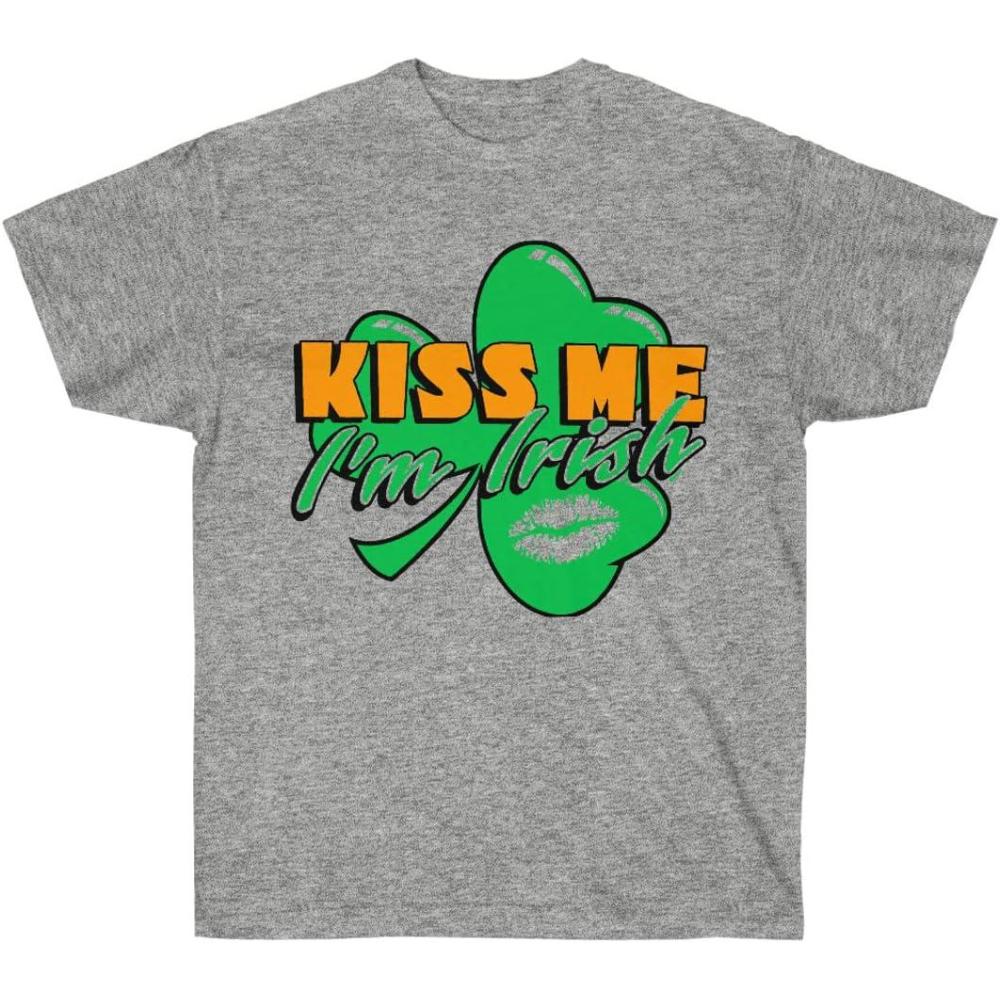 imageKiss Me Im Irish St Patricks Day Irish TShirtSport Grey