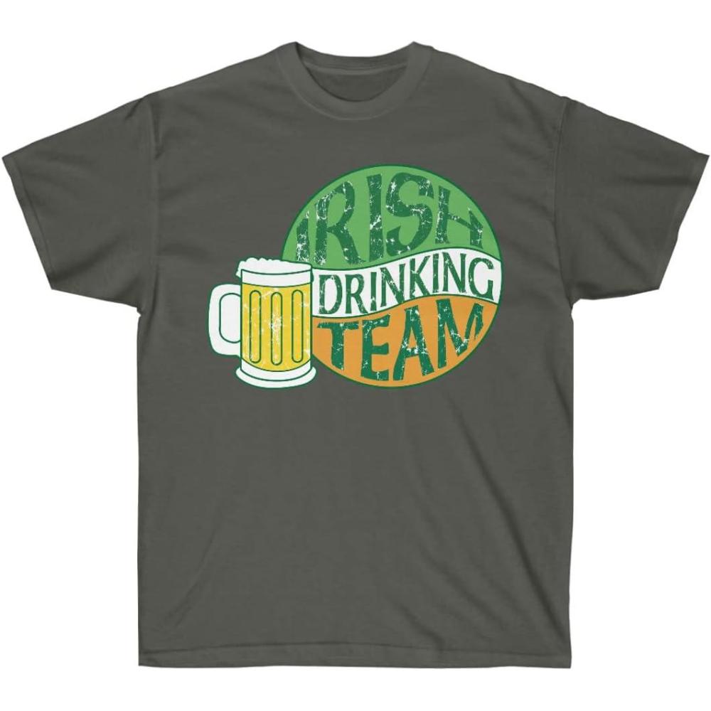 imageOfficial Irish Drinking Team  St Patricks Day Irish TShirtDark Heather
