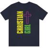Christian Girl Unisex Jersey Short Sleeve Tee(Navy)