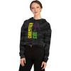 Christian Girl Women’s Cropped Hooded Sweatshirt(Black Camo)