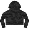 God’s Girl Women’s Cropped Hooded Sweatshirt(Black Camo)