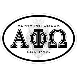 Alpha Phi Omega Oval Crest Bumper Sticker