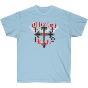 Christ 4 Life – Christian T-Shirt(Light Blue)