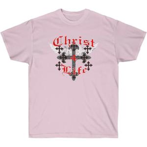Christ 4 Life – Christian T-Shirt(Light Pink)