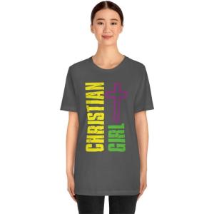 Christian Girl Unisex Jersey Short Sleeve Tee(Asphalt)