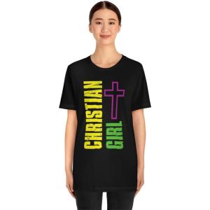 Christian Girl Unisex Jersey Short Sleeve Tee(Black)