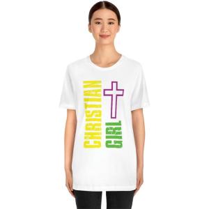 Christian Girl Unisex Jersey Short Sleeve Tee(White)