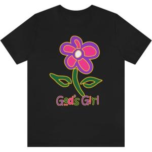 God’s Girl Unisex Jersey Short Sleeve Tee(Black)