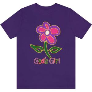 God’s Girl Unisex Jersey Short Sleeve Tee(Team Purple)
