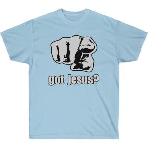 Got Jesus Pointer – Christian T-Shirt(Light Blue)