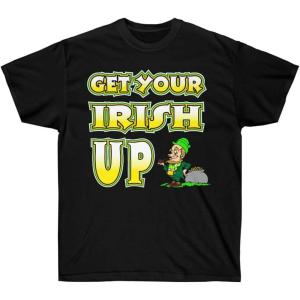 Greekgear Get Your Irish Up – St. Patrick’s Day Irish T-Shirt(Black)